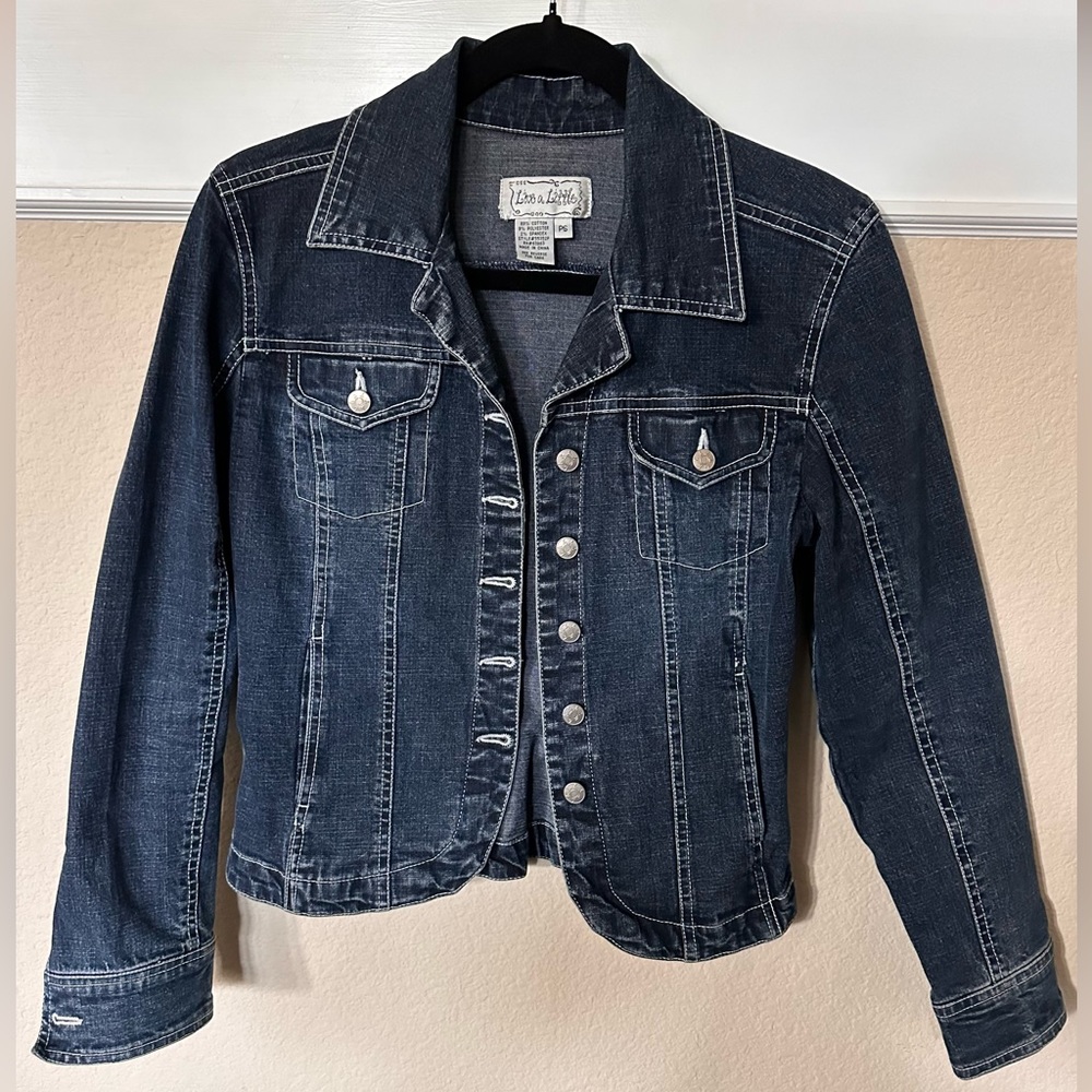 Live A Little fitted denim jacket